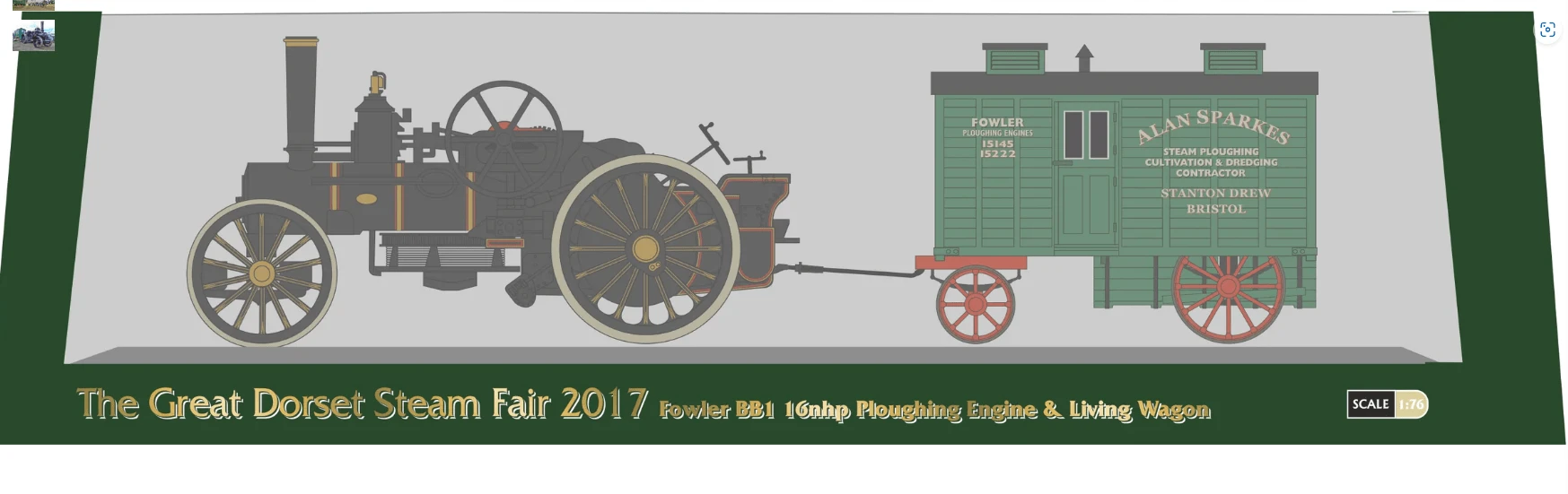 OXFORD DIECAST 76FBB002 Fowler BB1 Plough Engine No15222 Bristol Rover + Living 1:76 Scale 5 OXFORD DIECAST 76FBB002 Fowler BB1 Plough Engine No15222 Bristol Rover + Living 1:76 Scale - Image 5