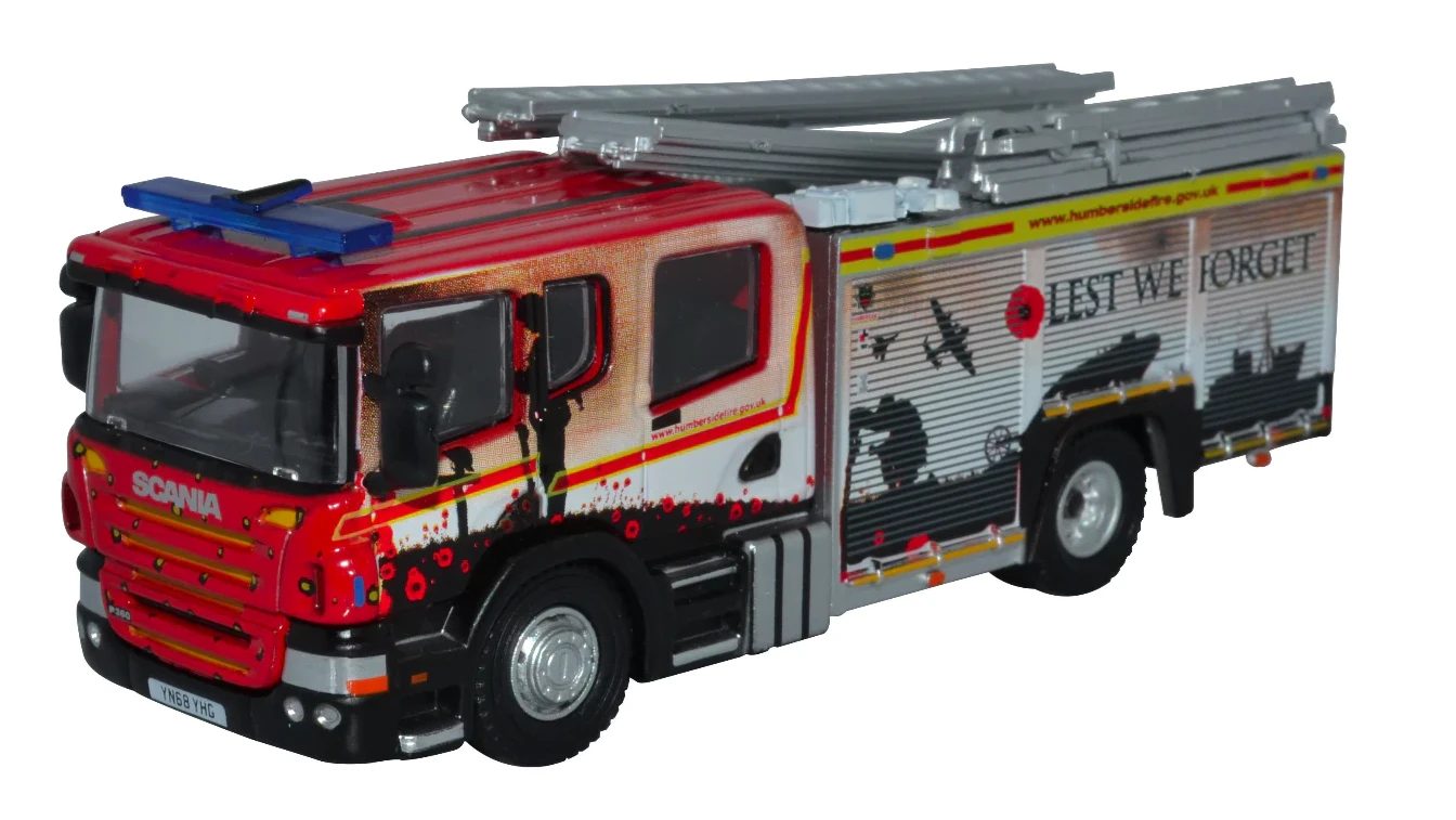 OXFORD DIECAST 76SFE011 Humberside Fire And Rescue Pump Ladder OO SCALE 1 OXFORD DIECAST 76SFE011 Humberside Fire And Rescue Pump Ladder OO SCALE