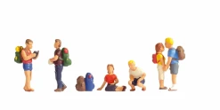 NOCH 15873 WANDERERS (6) AND ACCESSORIES FIGURE SET OO SCALE