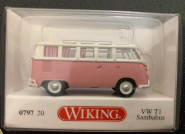 Wiking 079720 VW T1 Samba Bus Pearly White/Light Pink – H0/00 Gauge 3 Wiking 079720 VW T1 Samba Bus Pearly White/Light Pink – H0/00 Gauge - Image 3