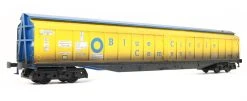 HELJAN HN5025 CARGOWAGGON IWB BOGIE VAN BLUE CIRCLE CEMENT WEATHERED
