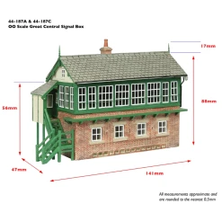 BACHMANN 44-187A Great Central Signal Box Green & Cream