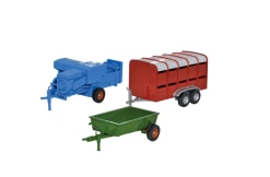 OXFORD DIECAST 76SET36 3 Piece Farm Trailers – 1:76 Scale