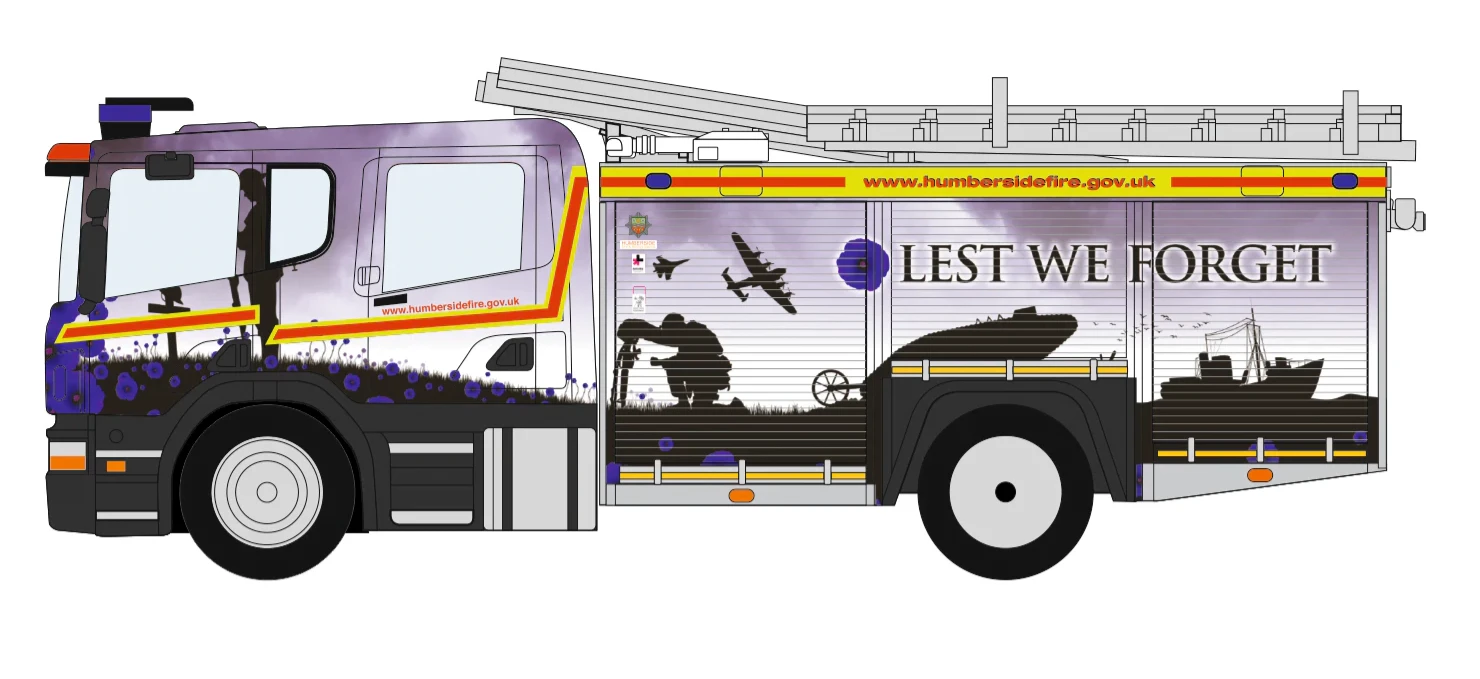 OXFORD DIECAST 76SFE011 Humberside Fire And Rescue Pump Ladder OO SCALE 2 OXFORD DIECAST 76SFE011 Humberside Fire And Rescue Pump Ladder OO SCALE - Image 2