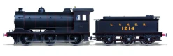 OXFORD RAIL 76J27004XS J27 STEAM L&NER RED LINING 1214 DCC-SOUND