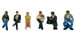 BACHMANN 36-045 Station Passengers Sitting X 6
