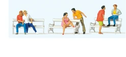 PREISER 10739 ON THE PARK BENCH (6) OO SCALEEXCLUSIVE FIGURE SET