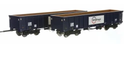 DAPOL 4F-025-016 OO GAUGE MJA GBRF BOGIE BOX VAN 502051 & 052