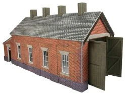PO331 Metcalfe OO/H0 Red Brick Single Track Engine Shed Kit